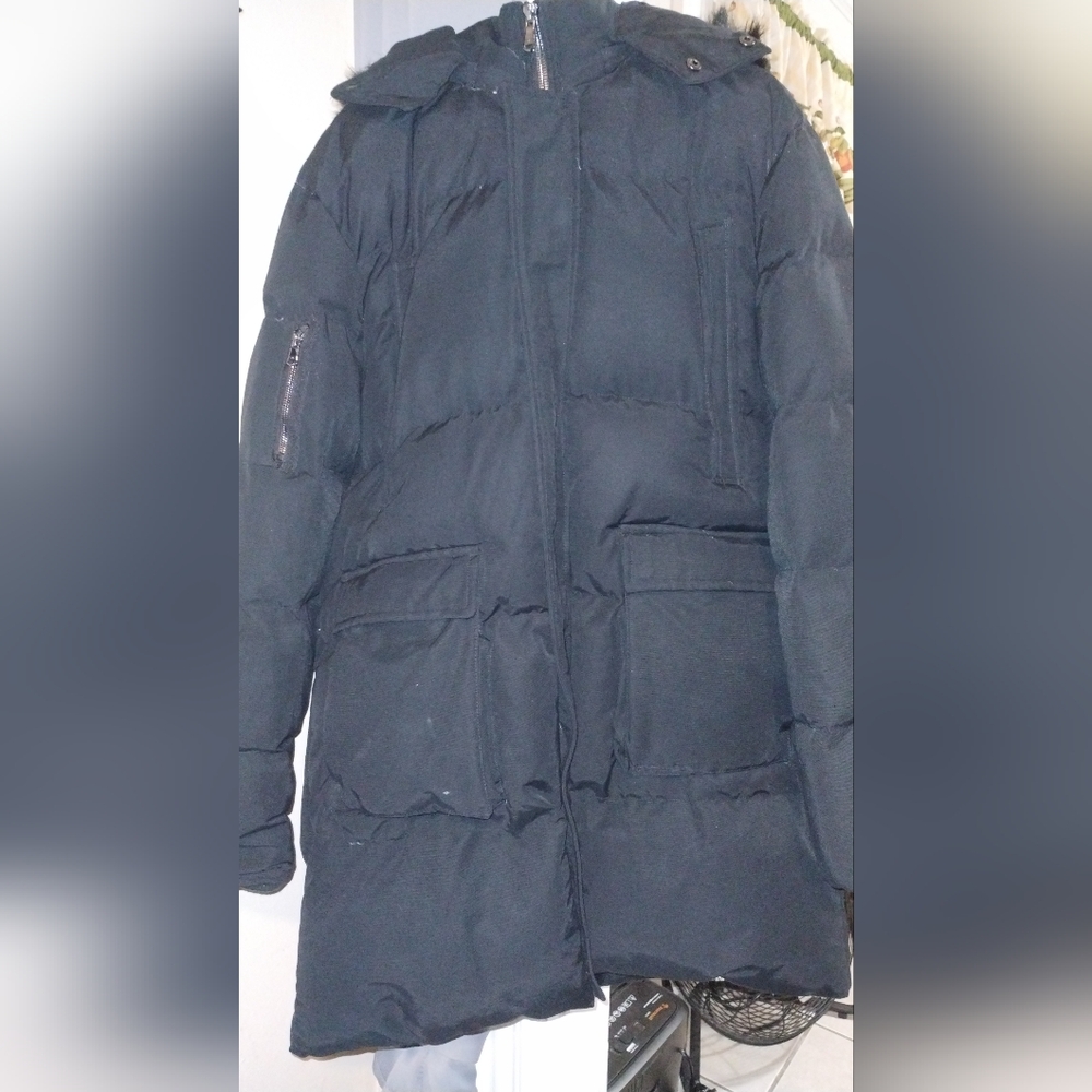 Jordan Craig Men's Long Black Puffer Coat